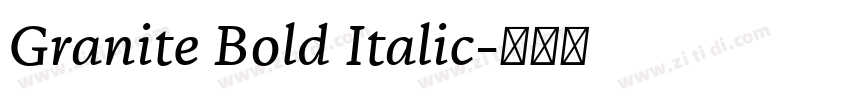 Granite Bold Italic字体转换